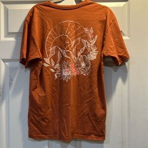 Roxy Mountain View Burnt Orange Oversized Graphic Tee XS